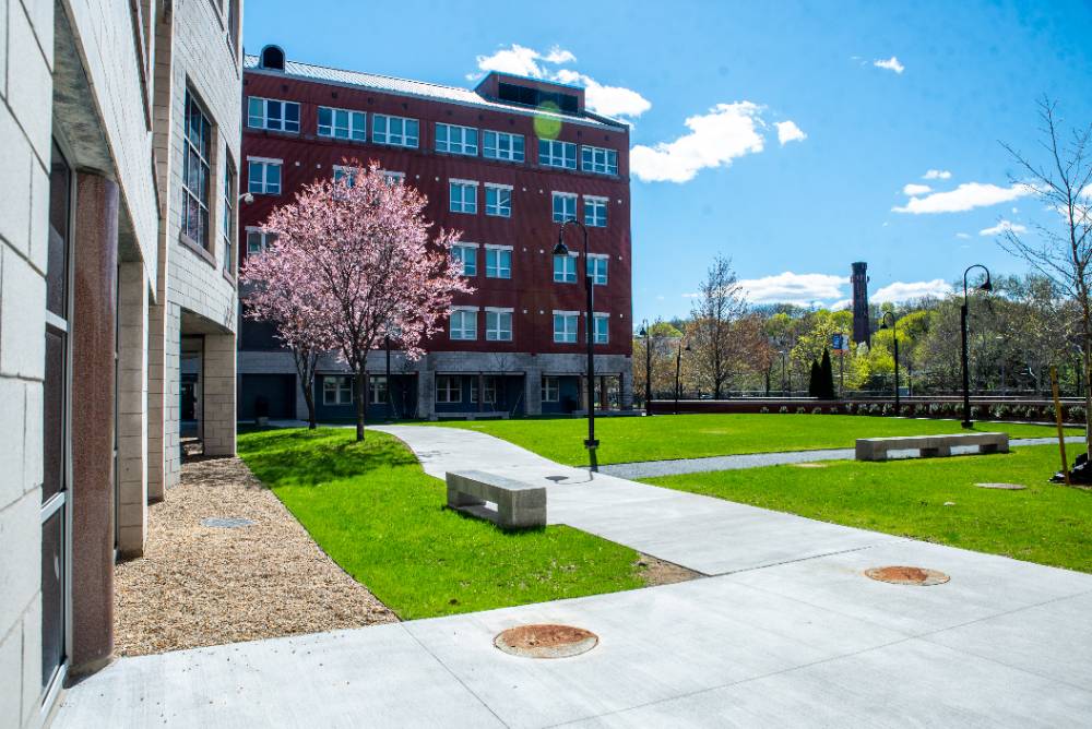 campus in spring